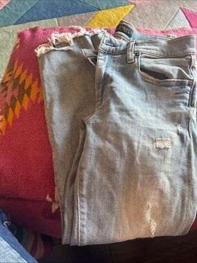 Polo by Ralph Lauren Light Blue Distressed Skinny Cropped Jeans